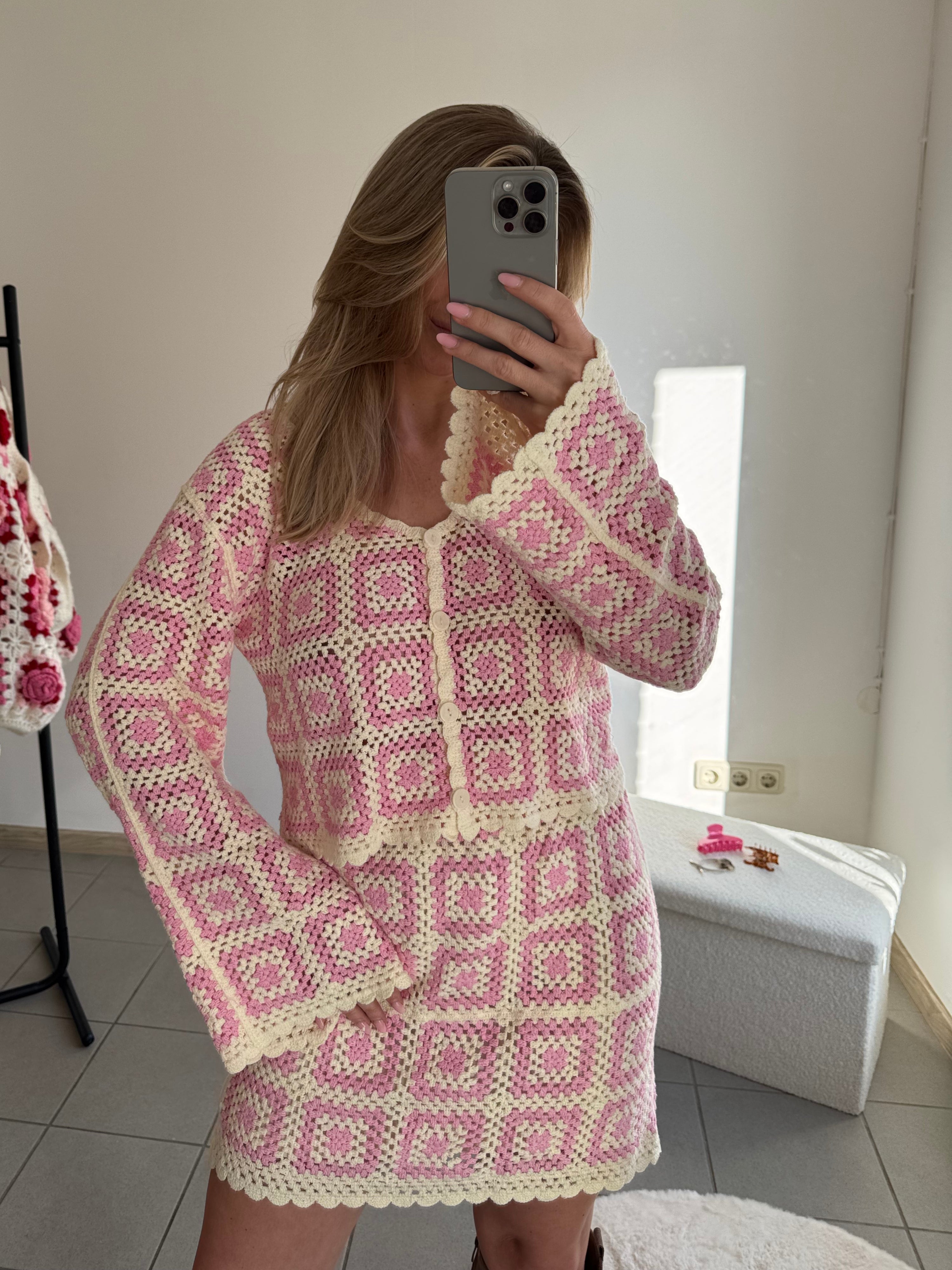 Blush & Cream Cardigan