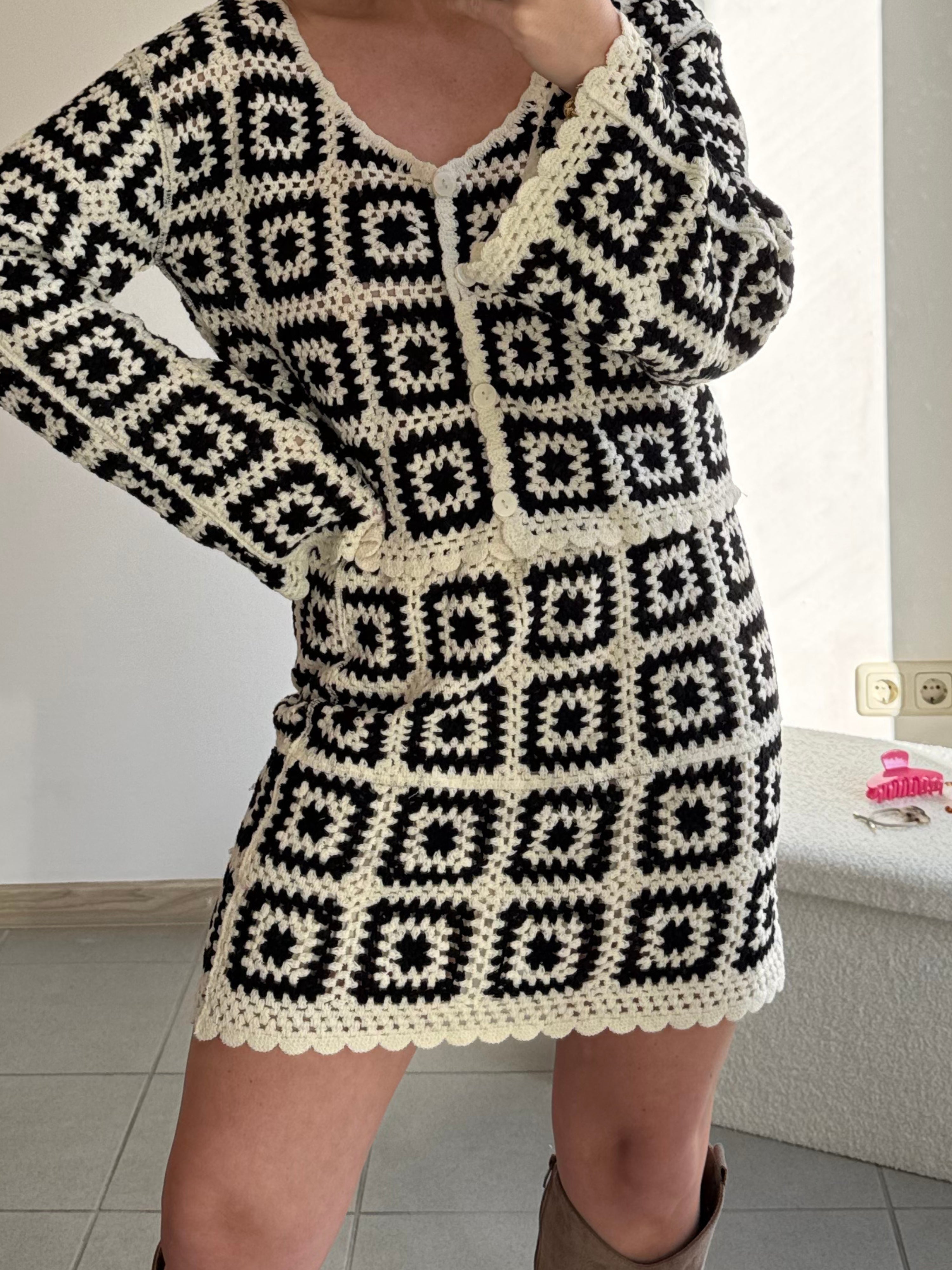 Black & Cream Skirt