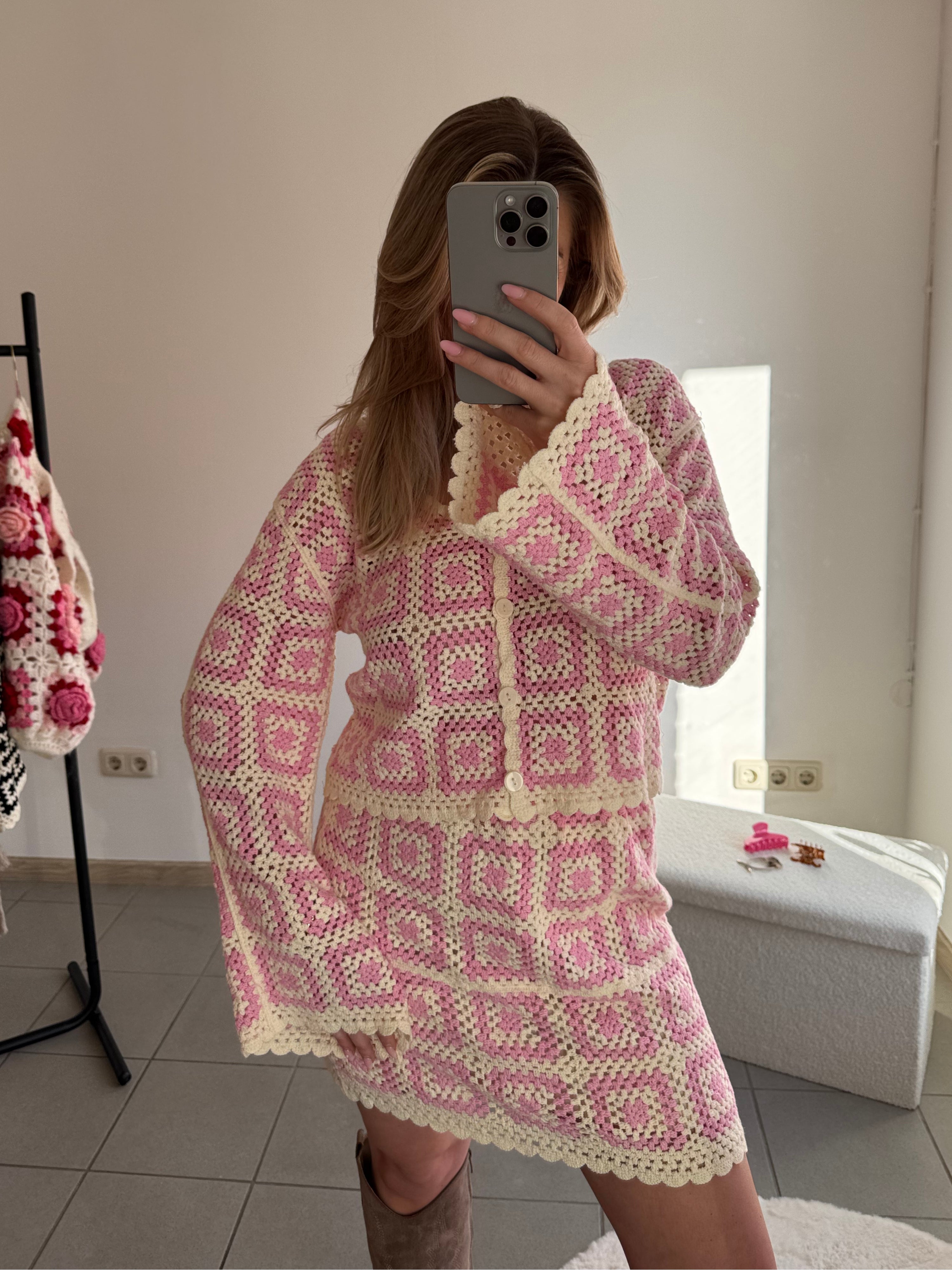 Blush & Cream Cardigan