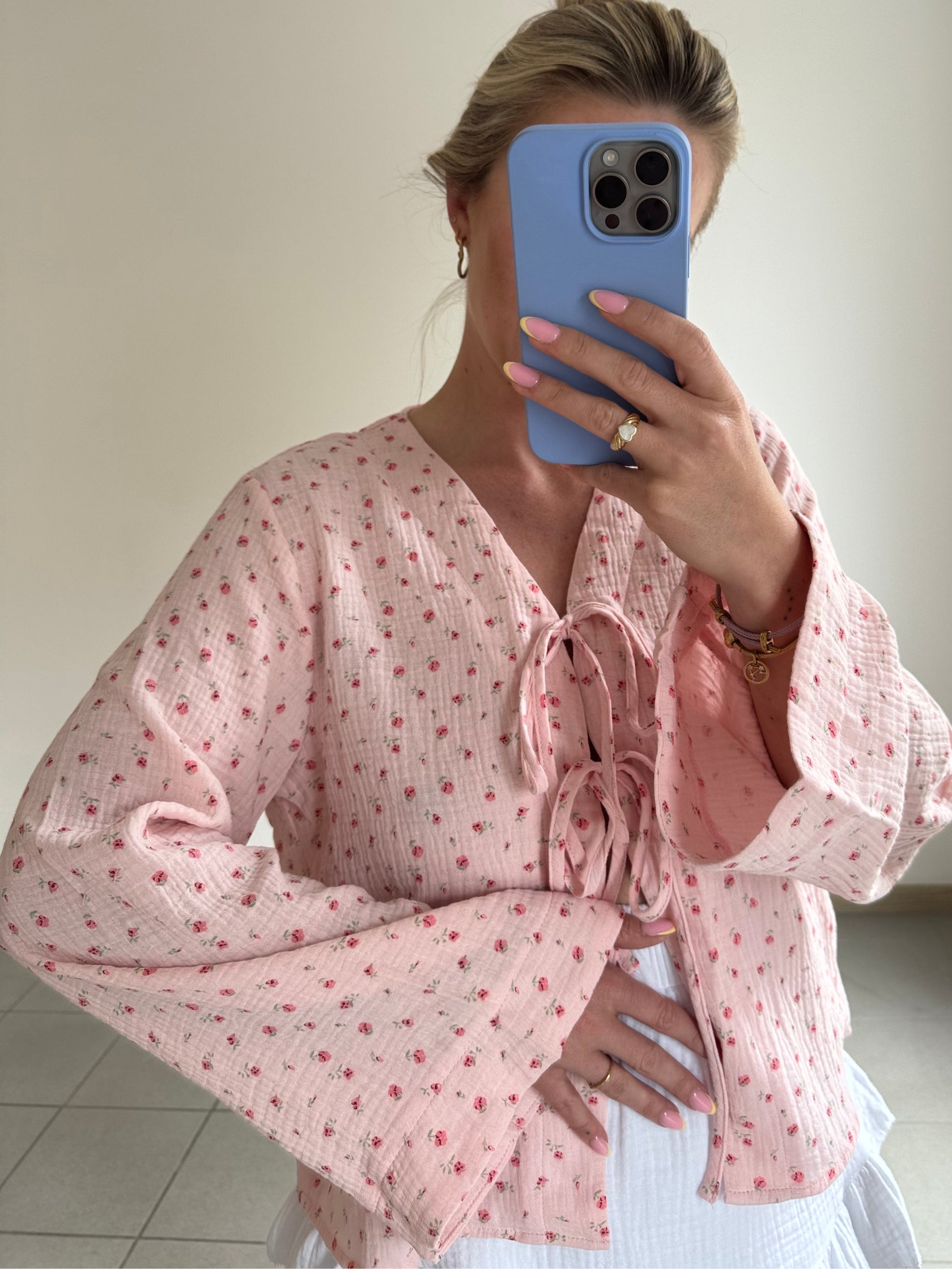 Musselin Bluse Flor – Rosa