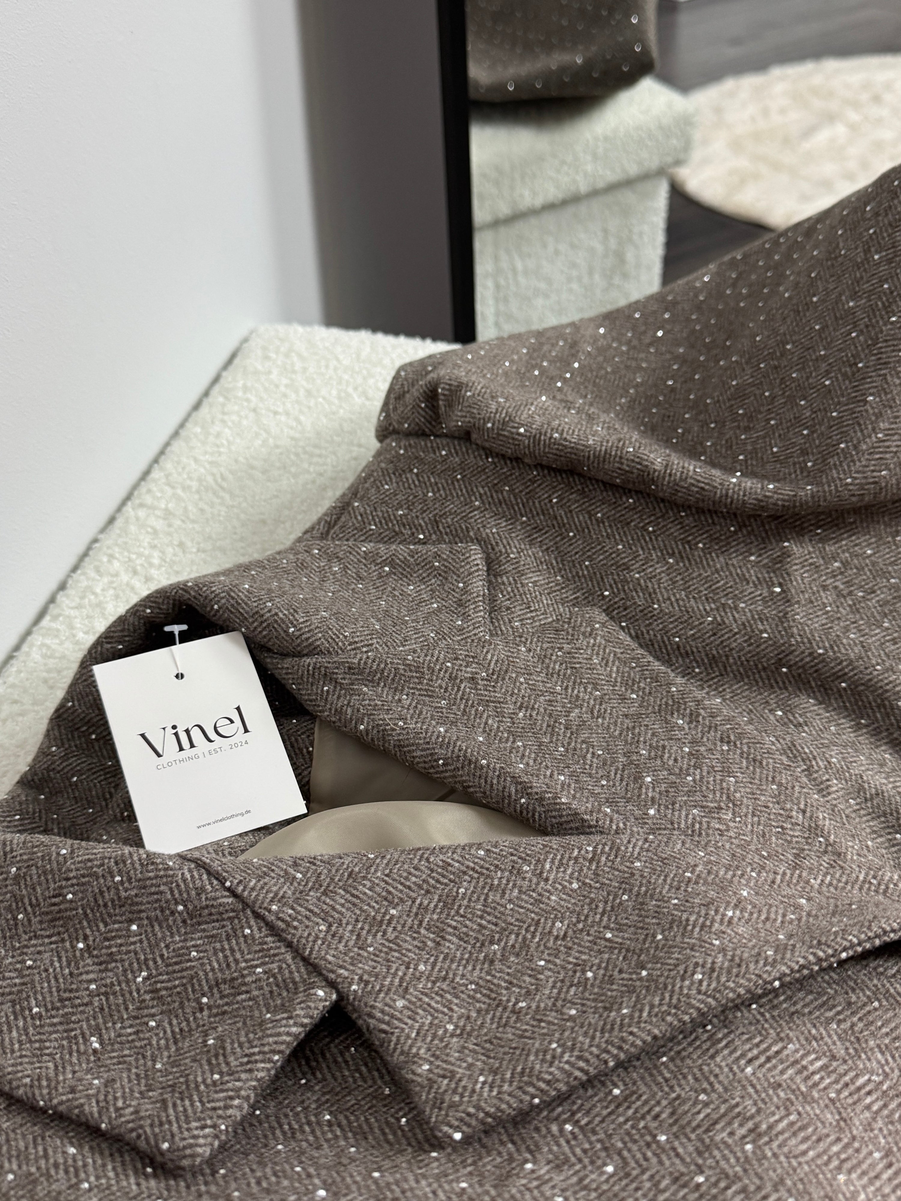 Cropped Blazer Pof mit Strass
