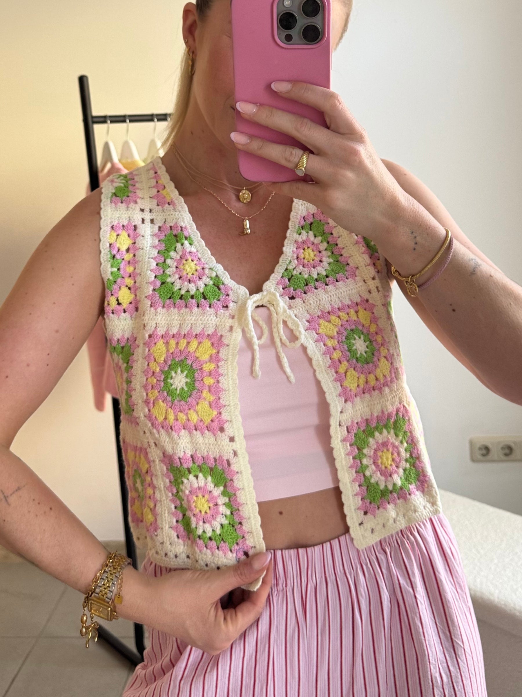 Isla Crochet Weste – Wild Sunset