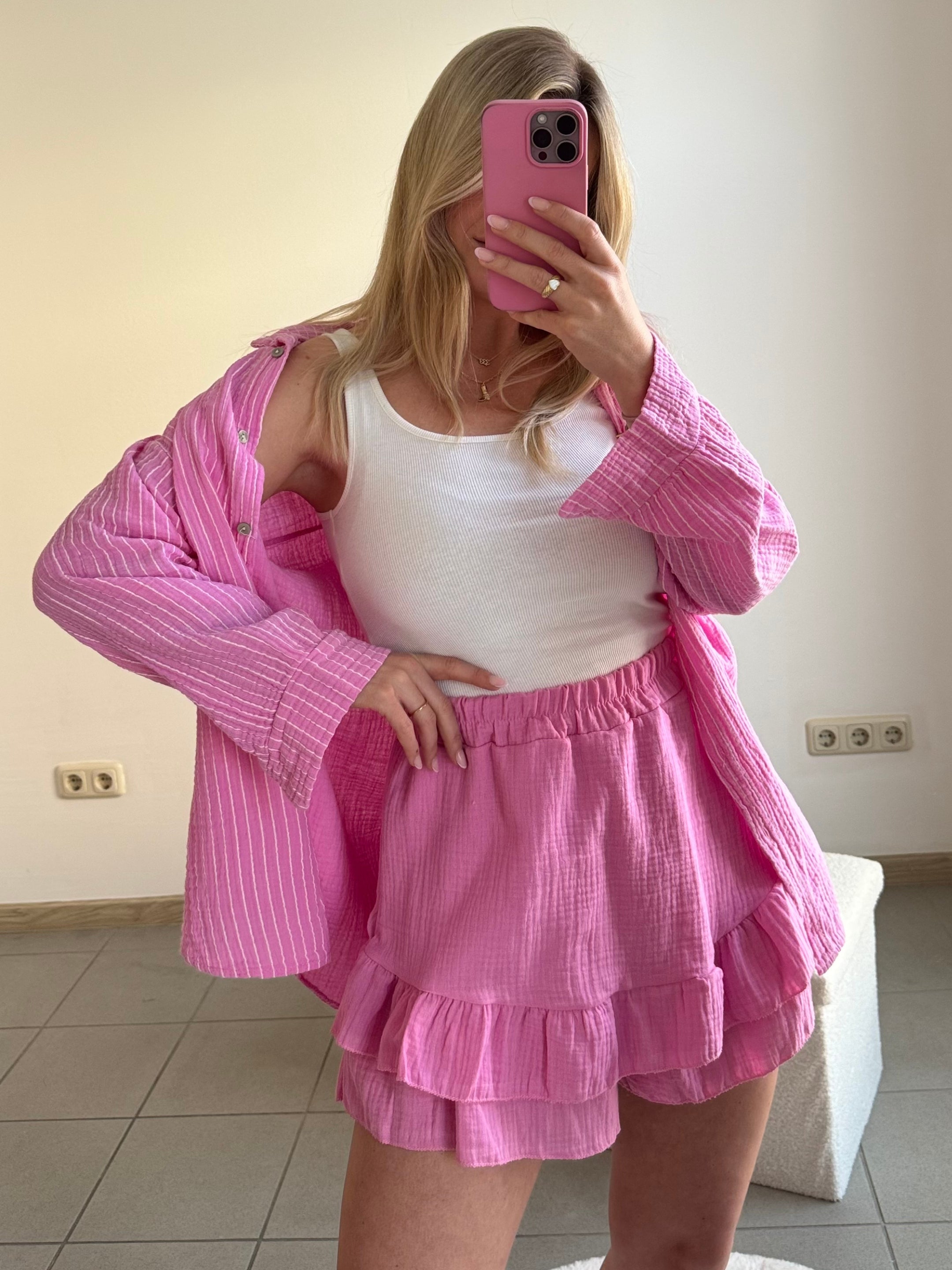 Musselin Hosenrock Pink