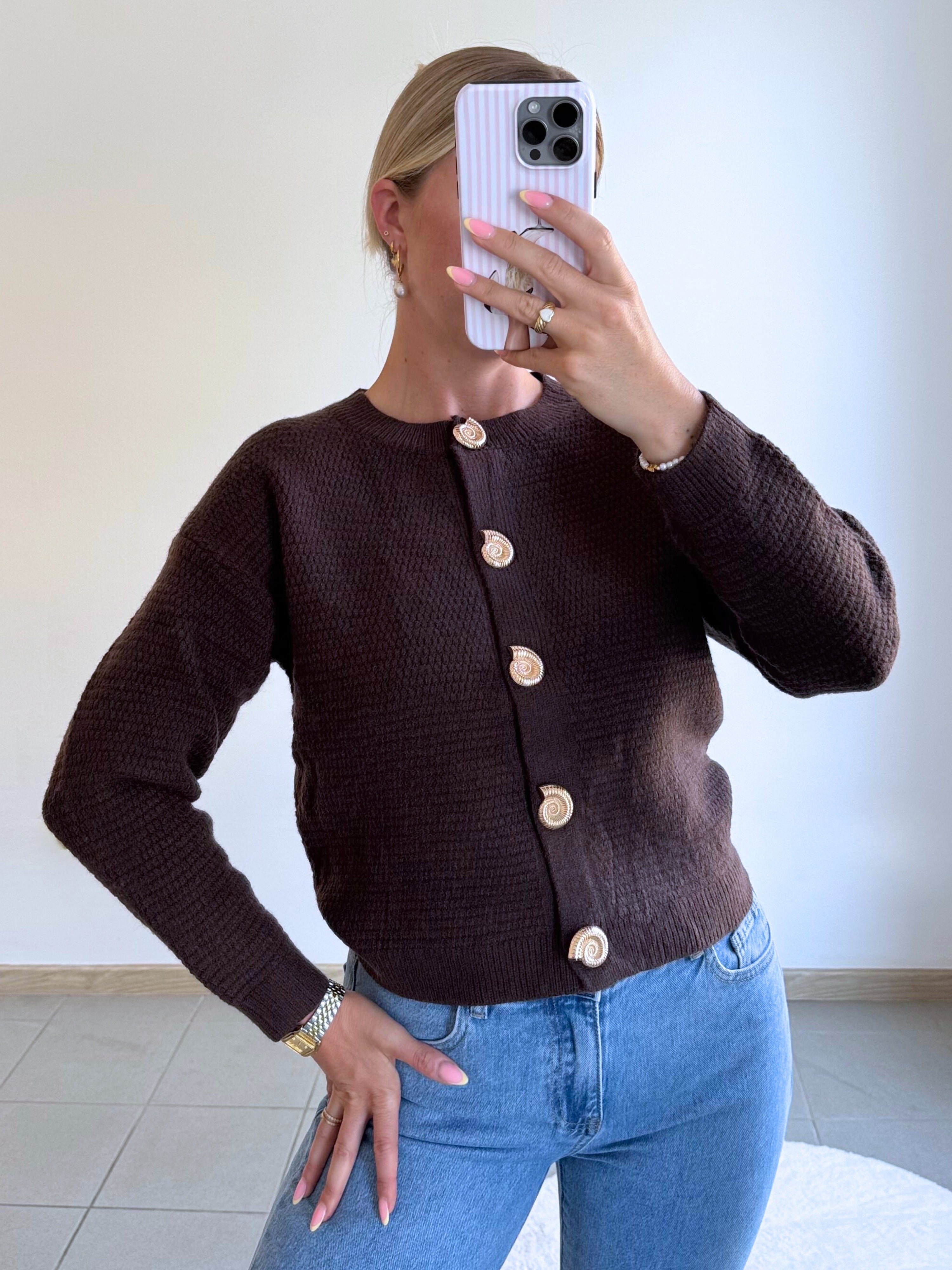 Cardigan Shell Coffee