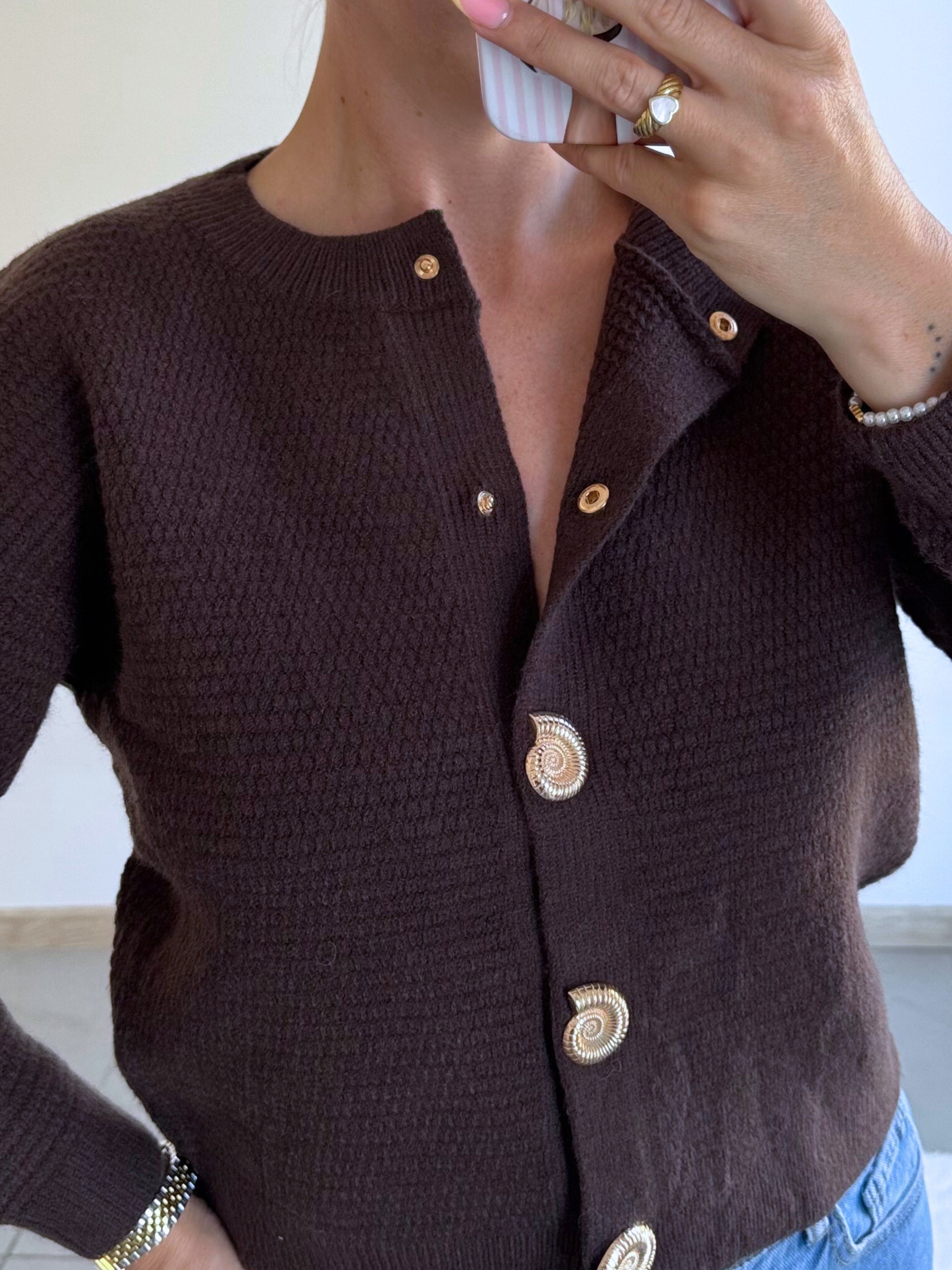 Cardigan Shell Coffee