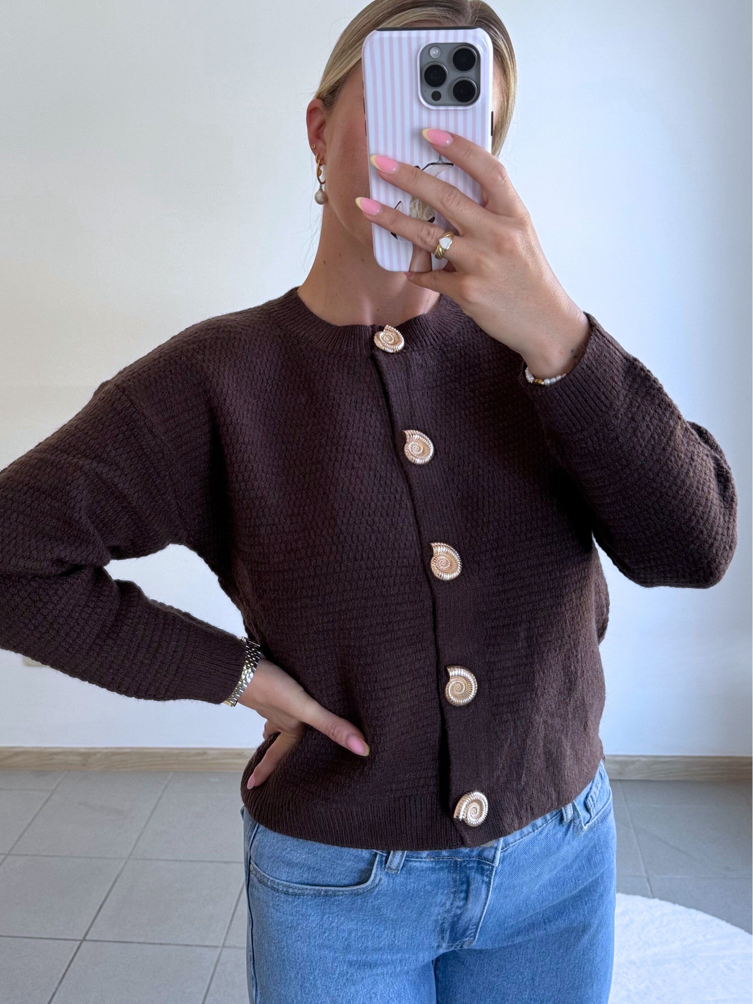 Cardigan Shell Coffee