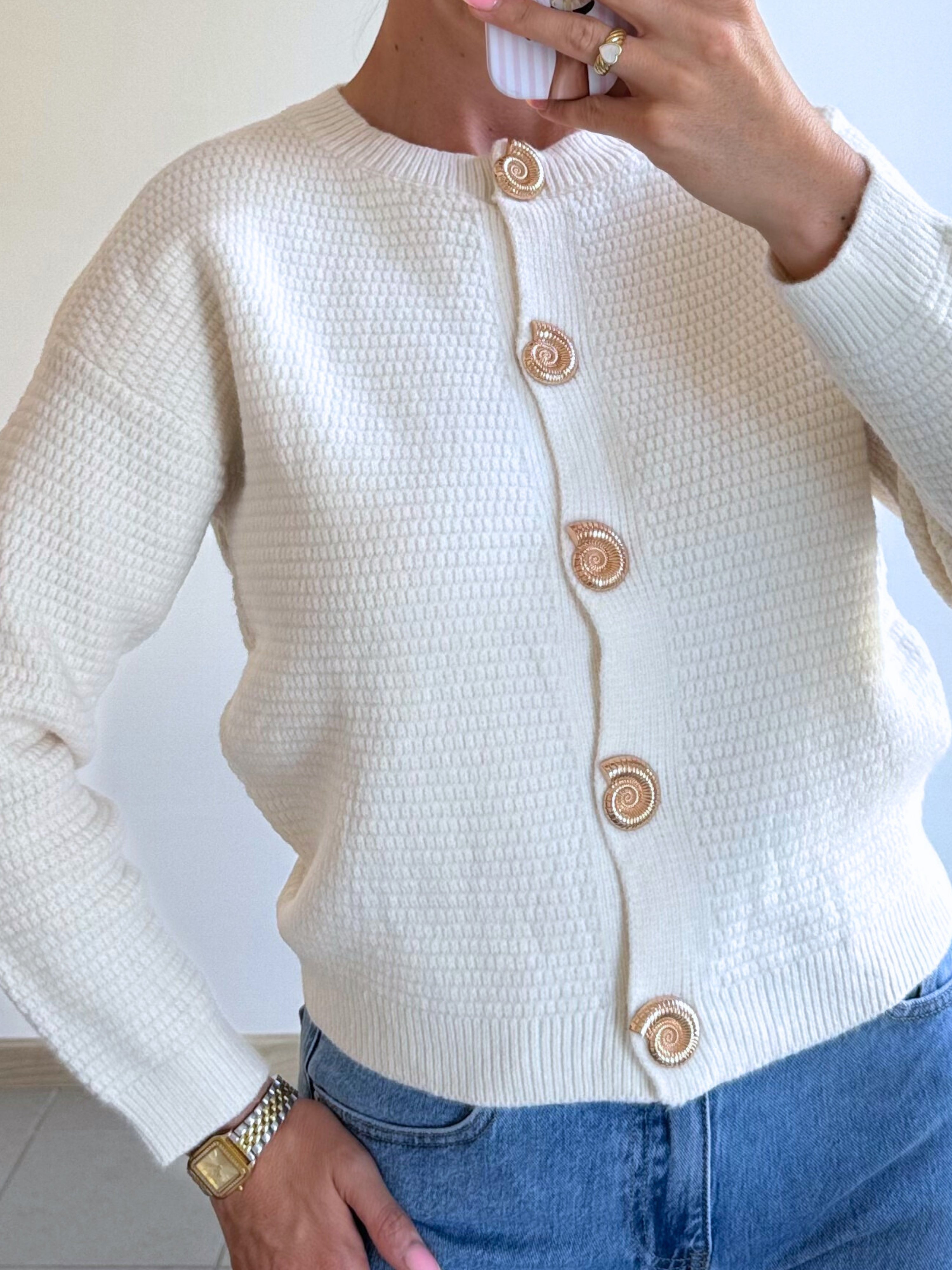 Cardigan Shell Beige