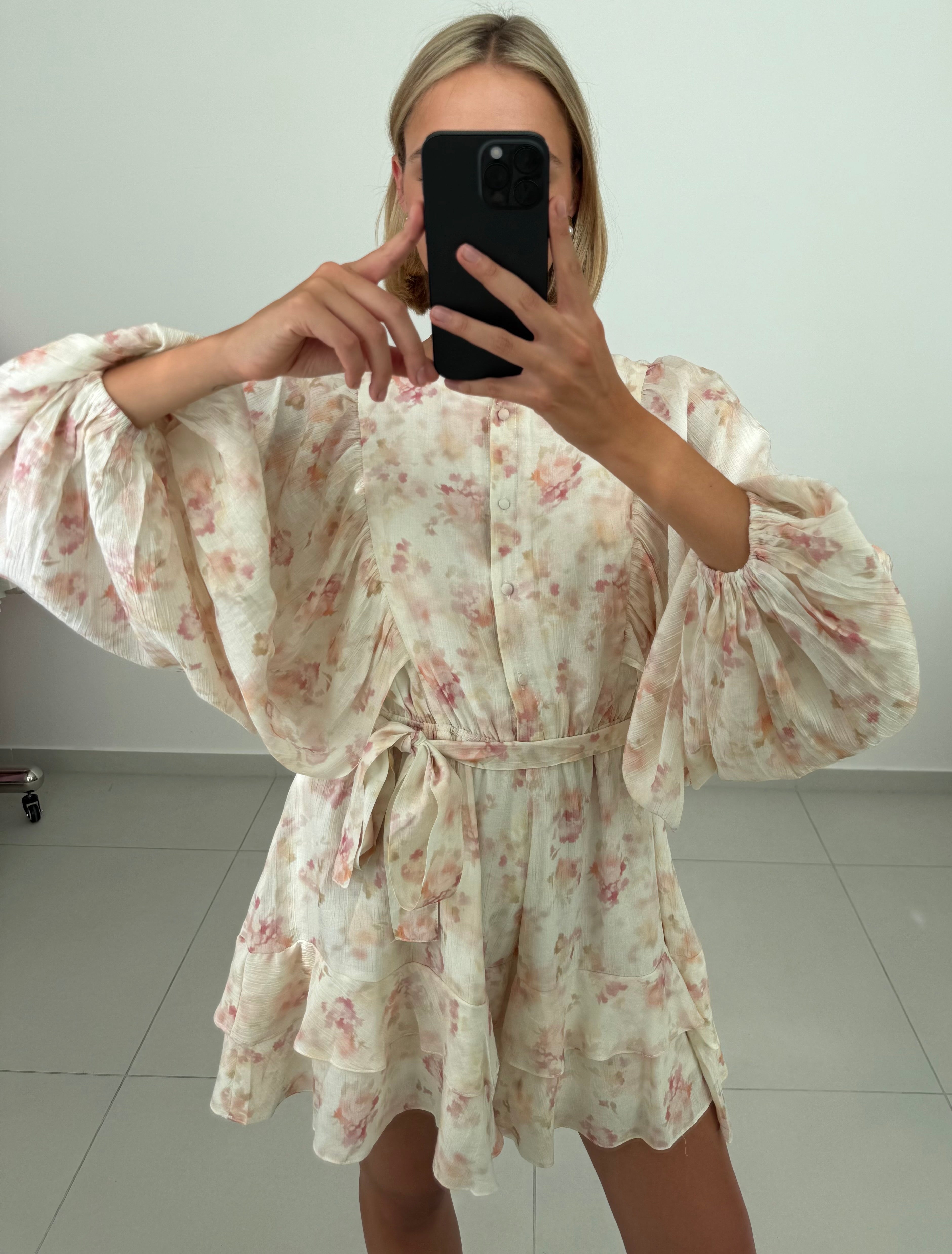 Jumpsuit Nola mit weiten Ärmeln - Creme Rosa