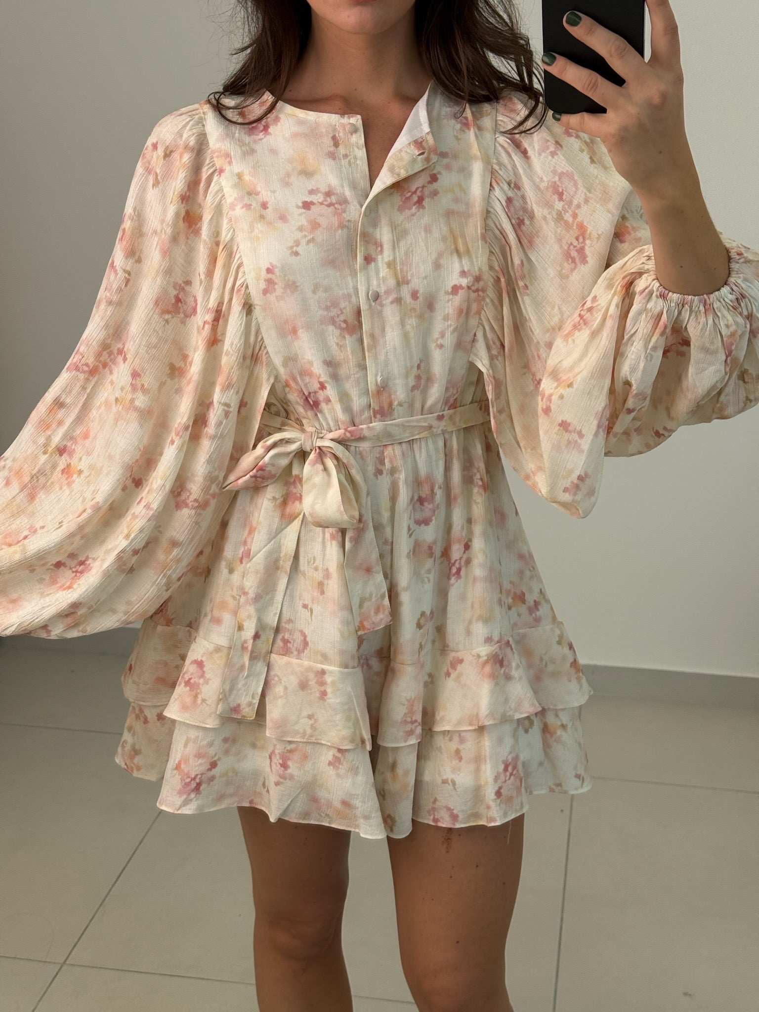Jumpsuit Nola mit weiten Ärmeln - Creme Rosa