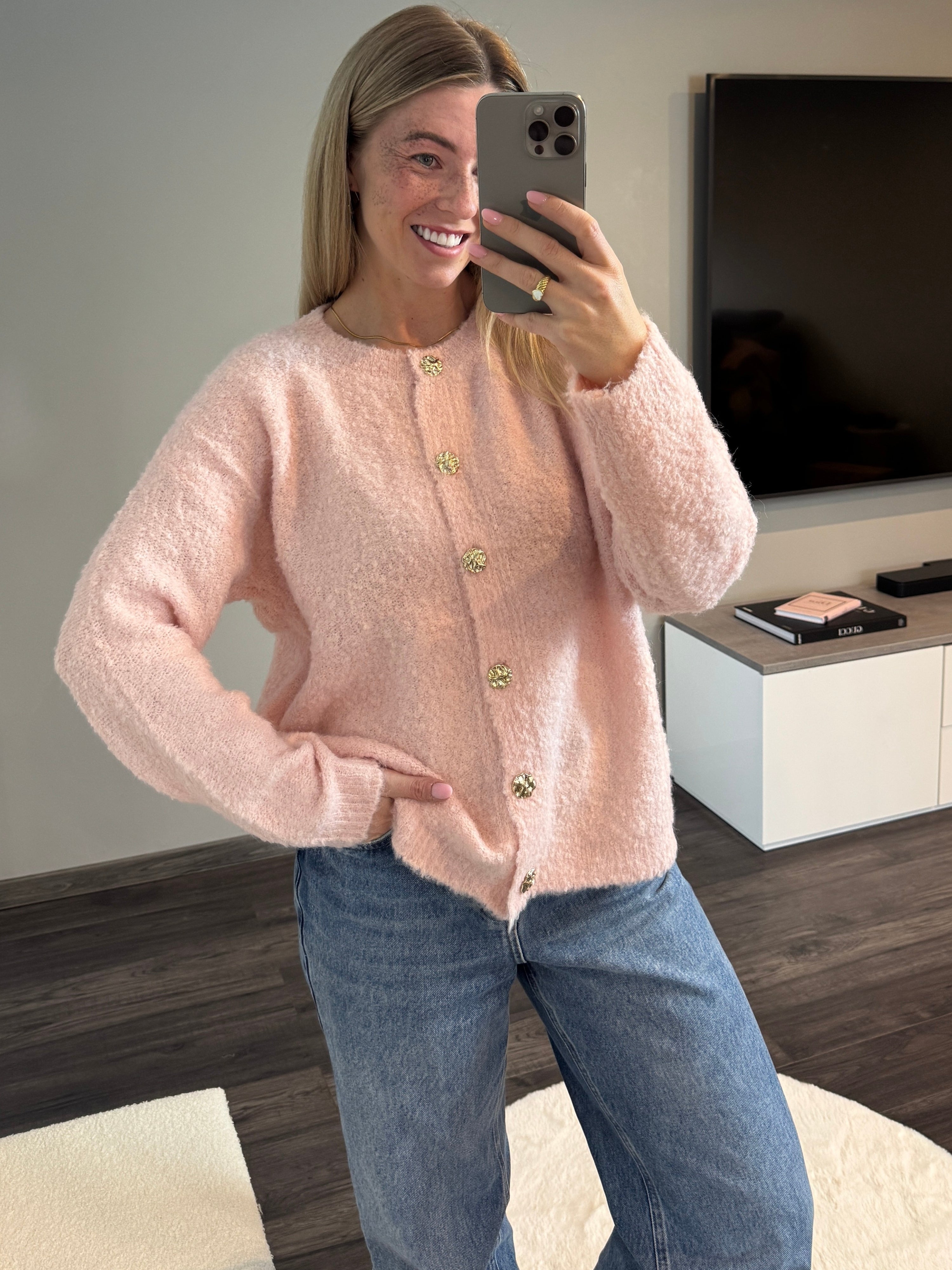 Soft Glam Cardigan - Rose
