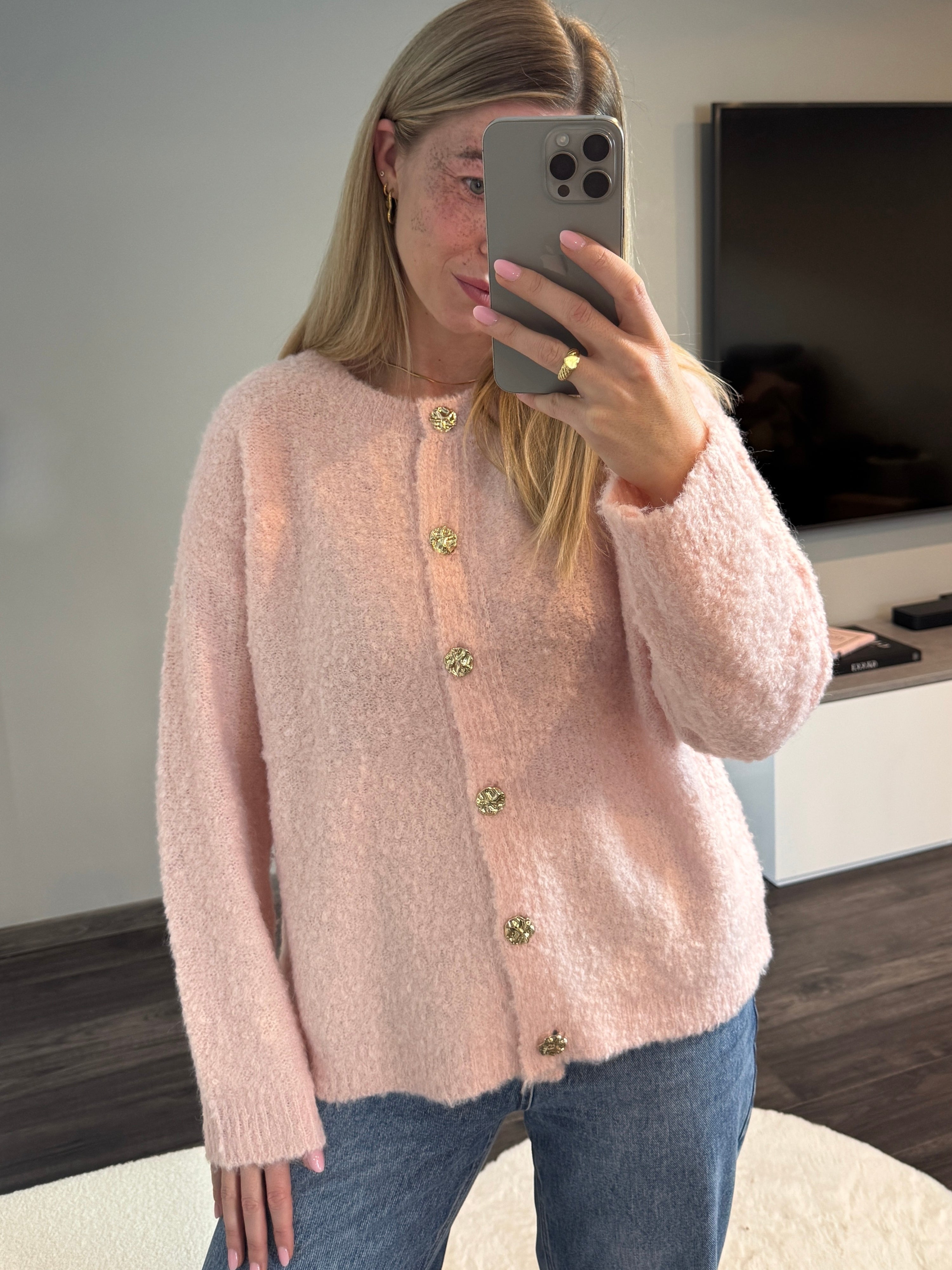 Soft Glam Cardigan - Rose