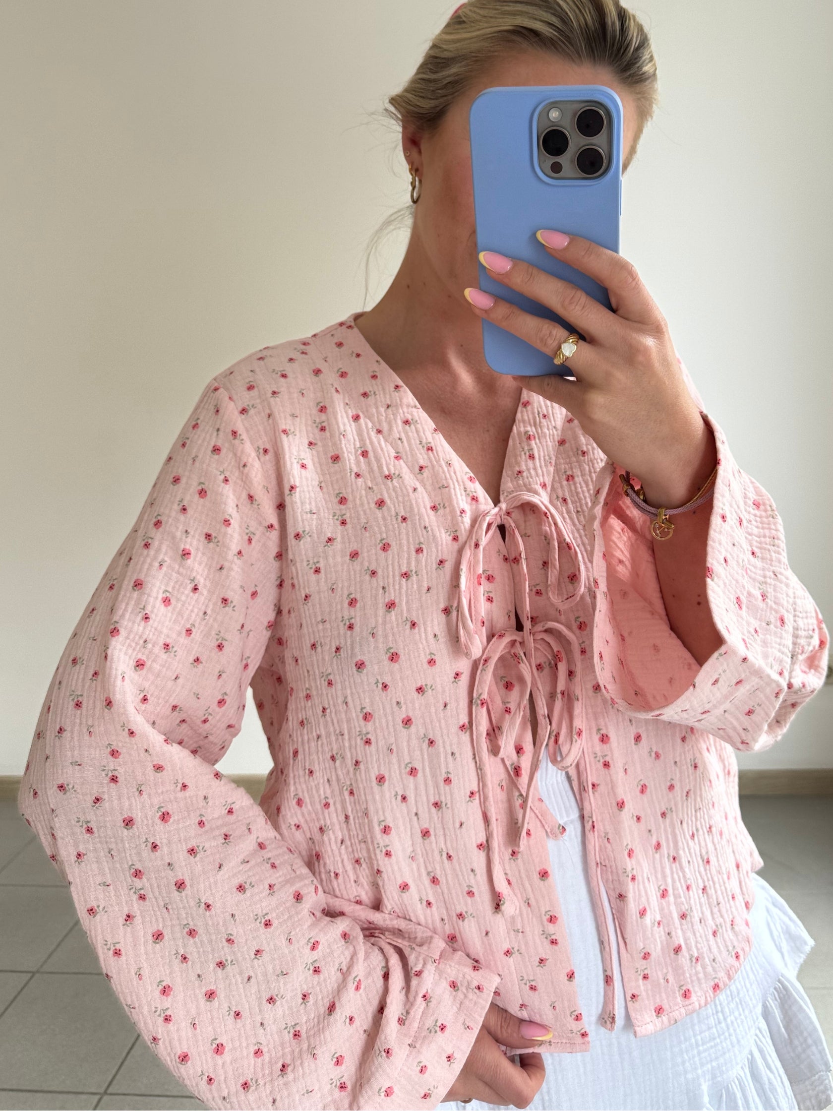 Musselin Bluse Flor – Rosa