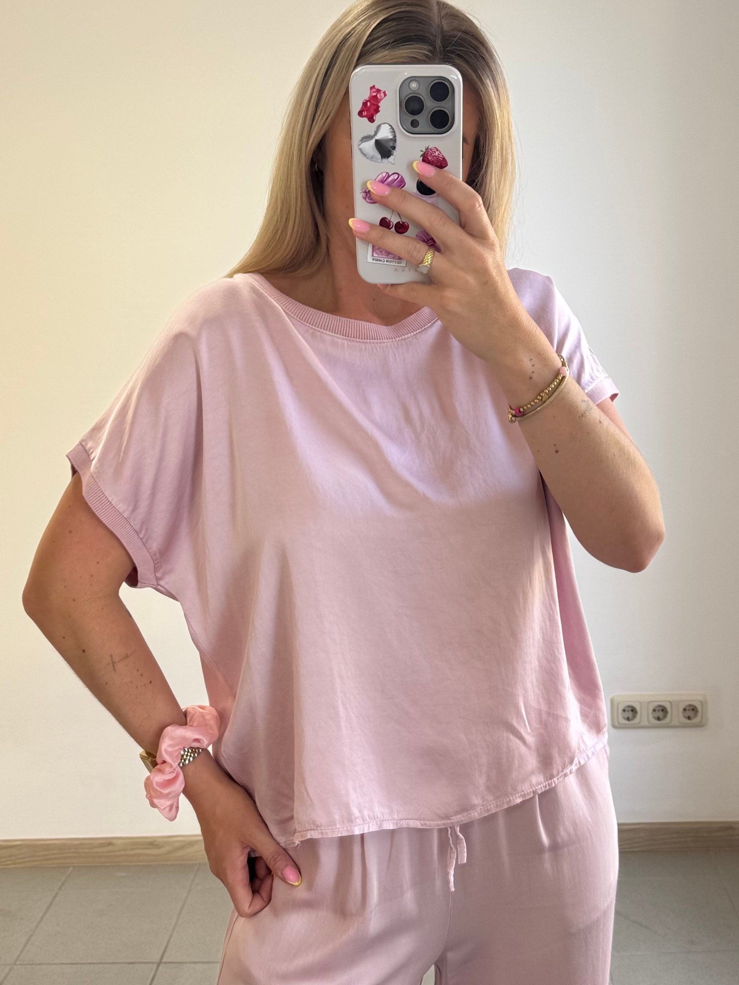 Satinshirt Sade – Altrosa