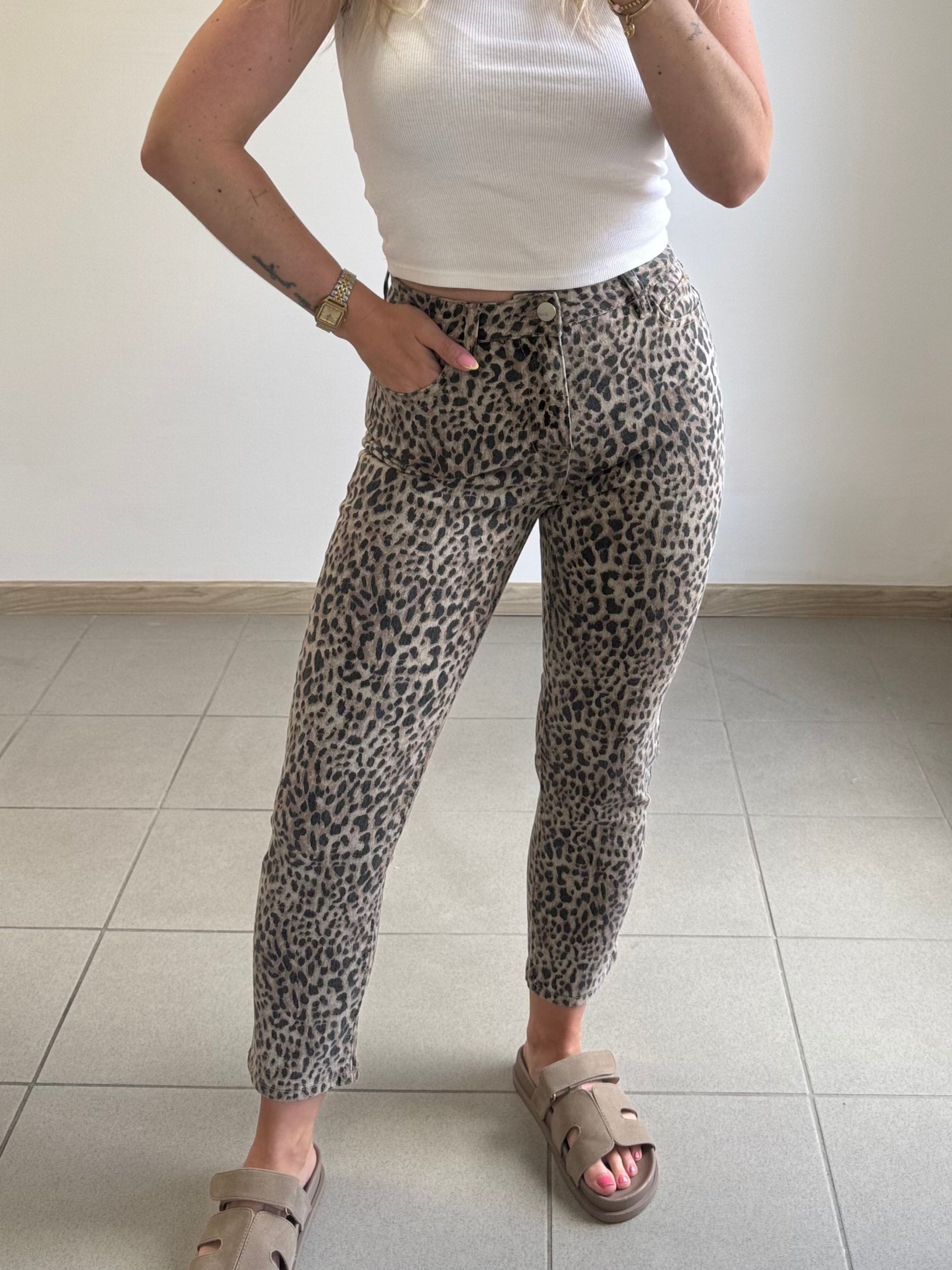 Mom Jeans Leo-Print