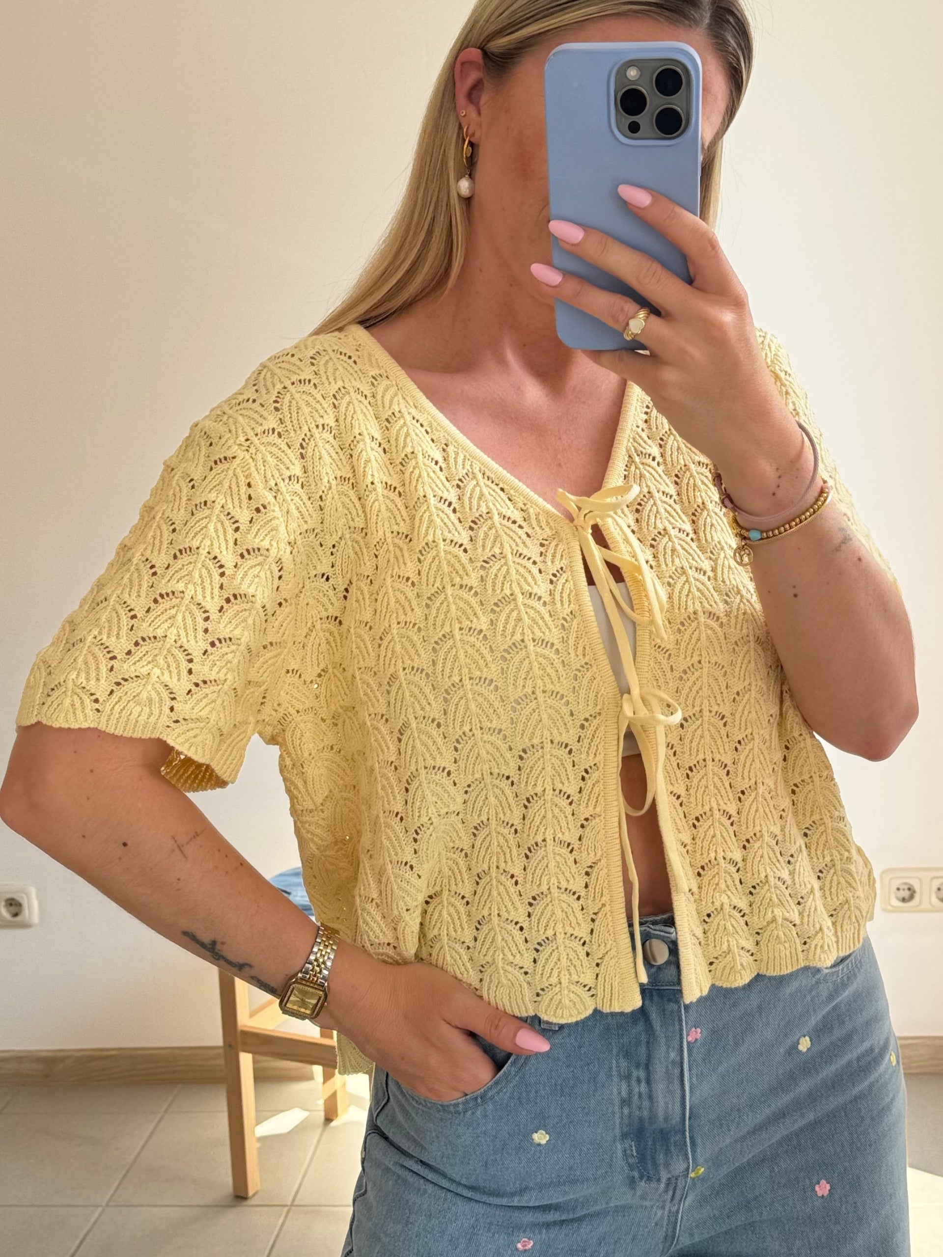 Häkel-Top - Butter Yellow