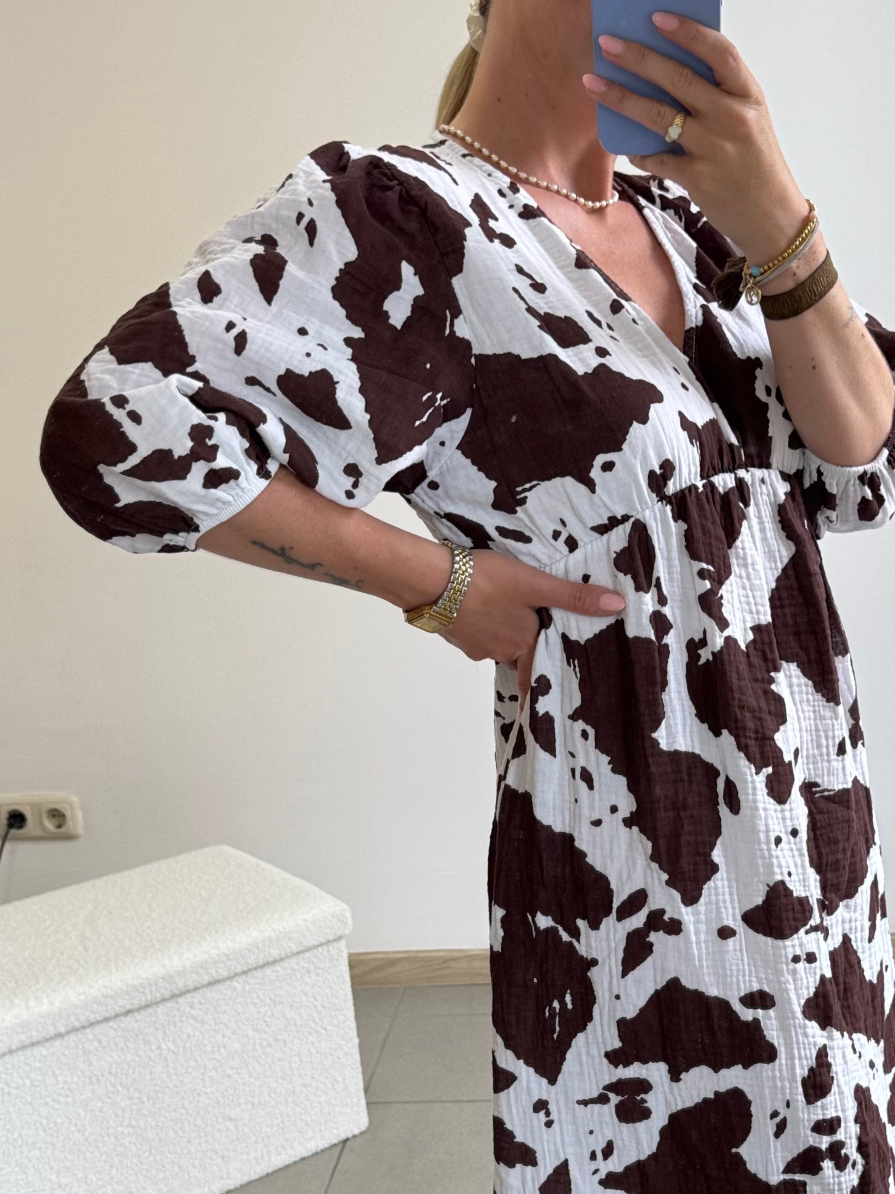 Langes Kleid Brownie Belle aus Baumwolle