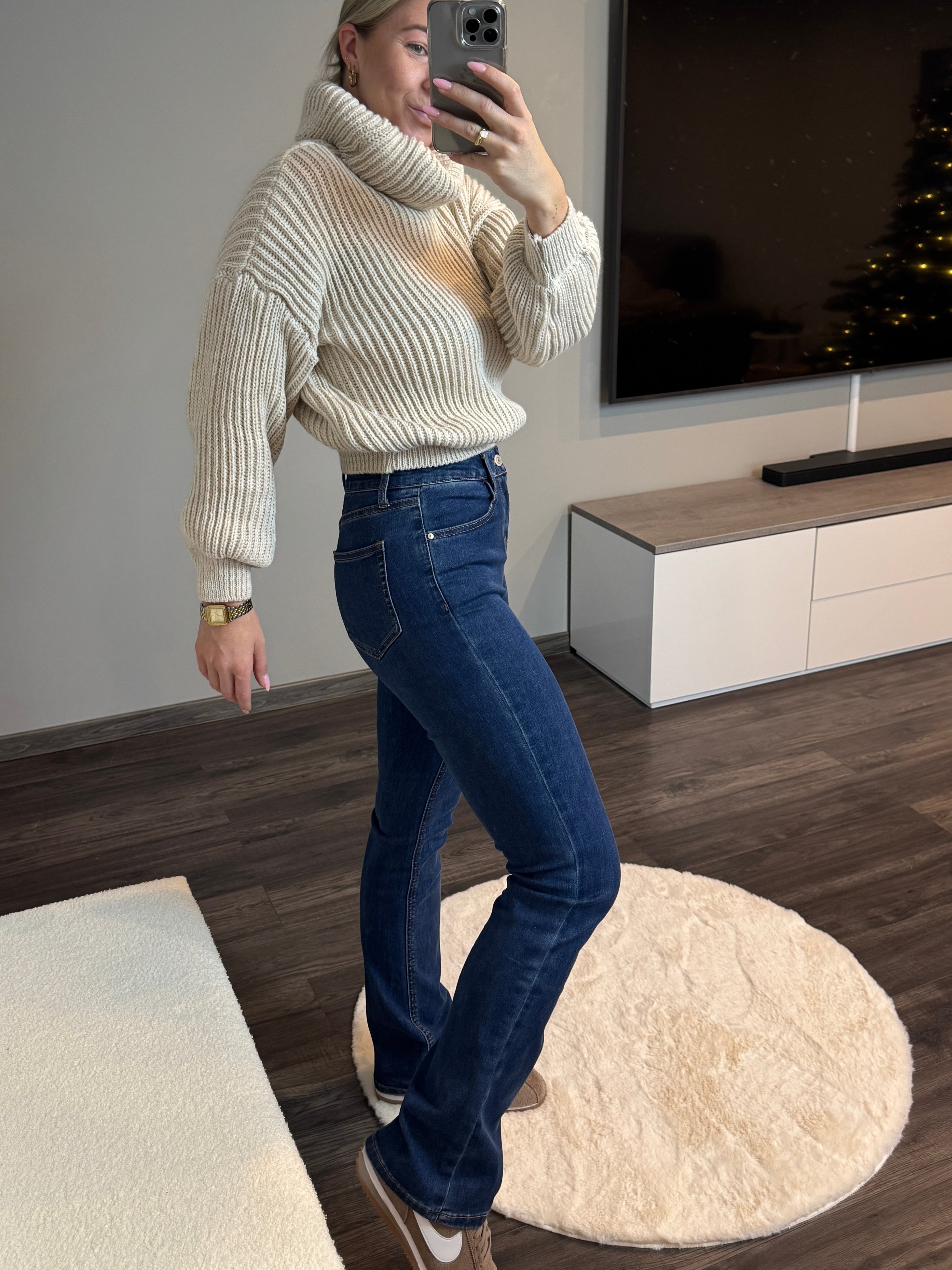 Jeans Leah - Mid Waist Regular Bootcut - Dunkelblau