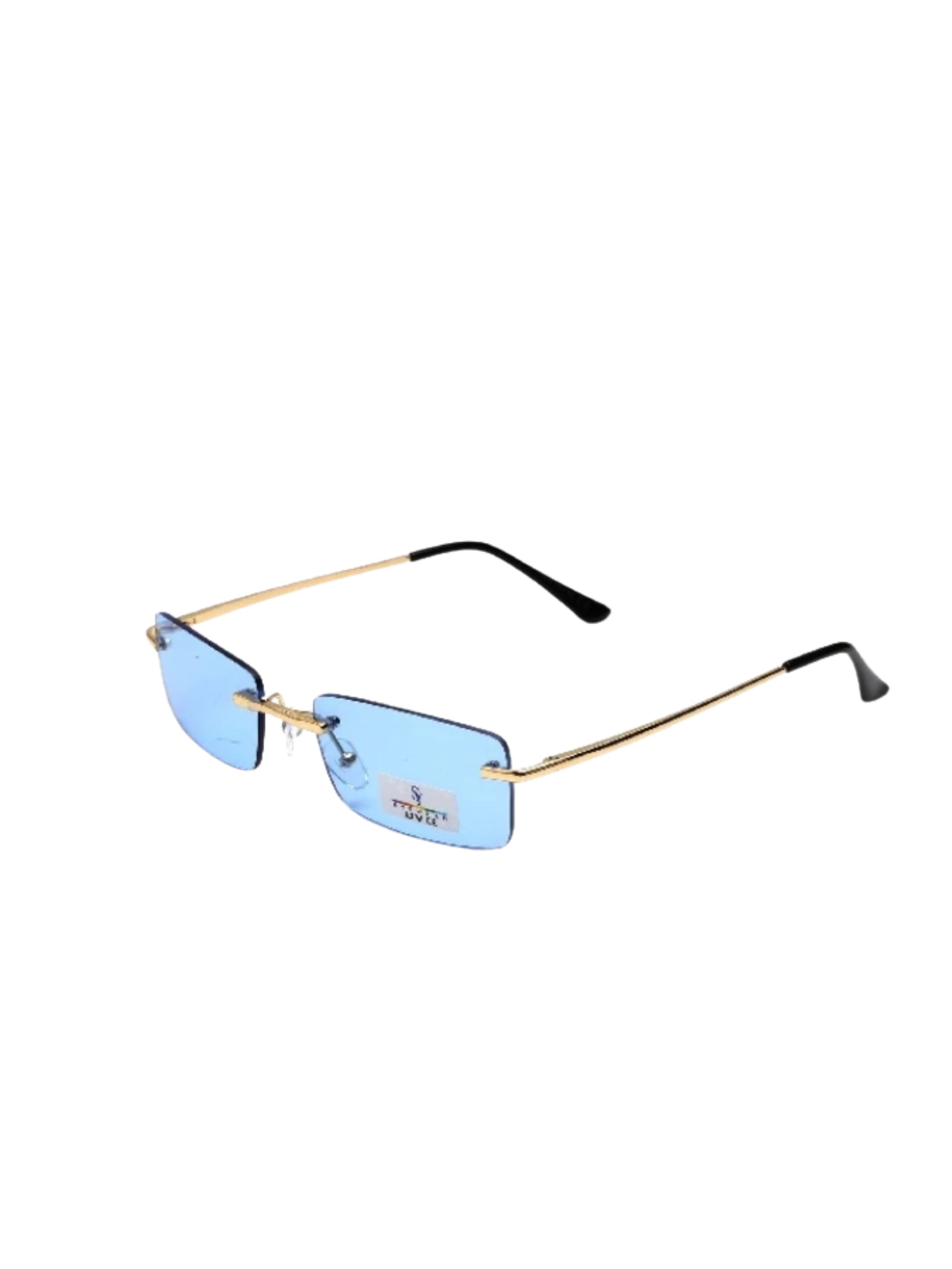Sonnenbrille DUBAI – blaue Gläser, goldene Details