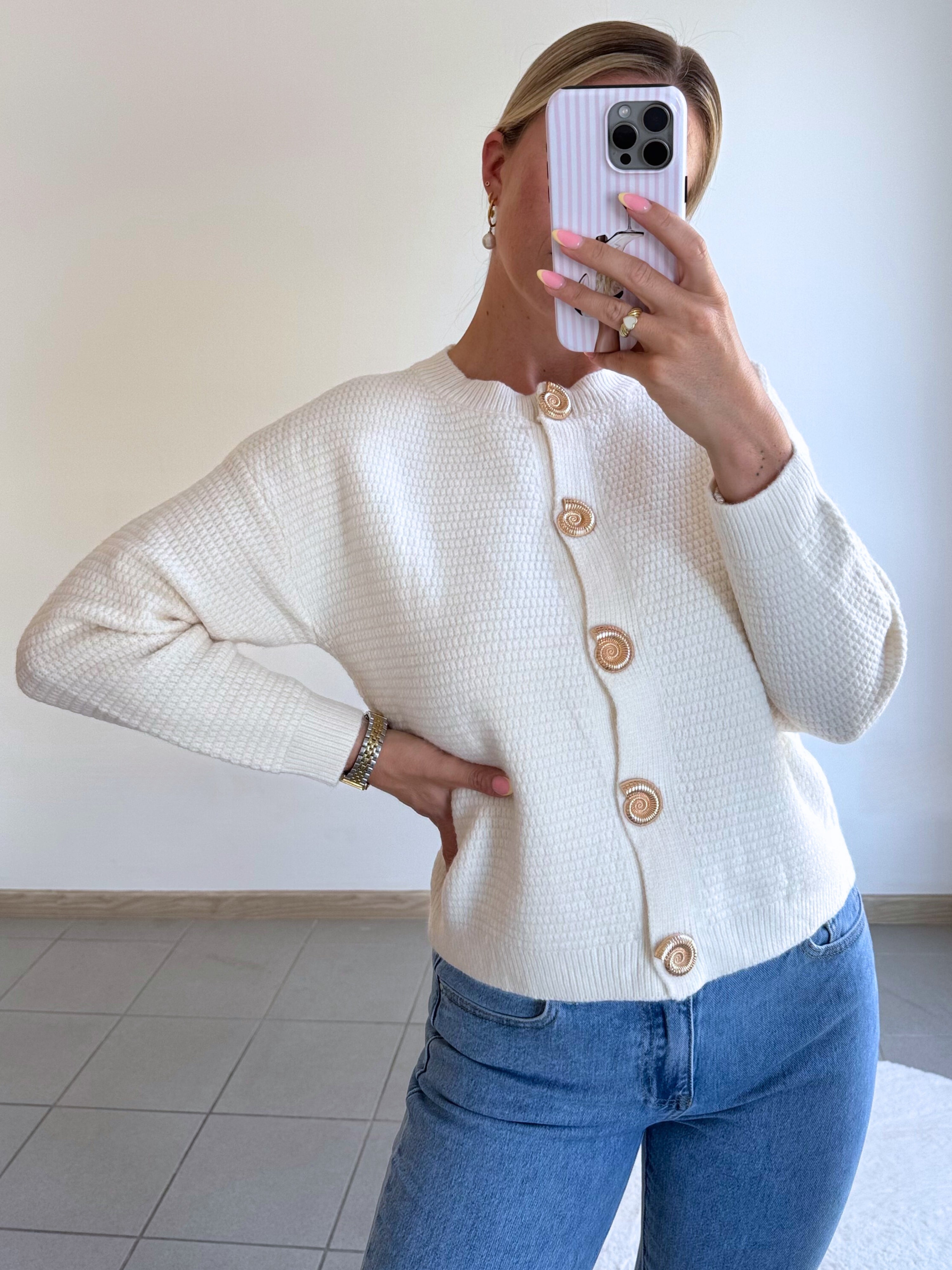 Cardigan Shell Beige