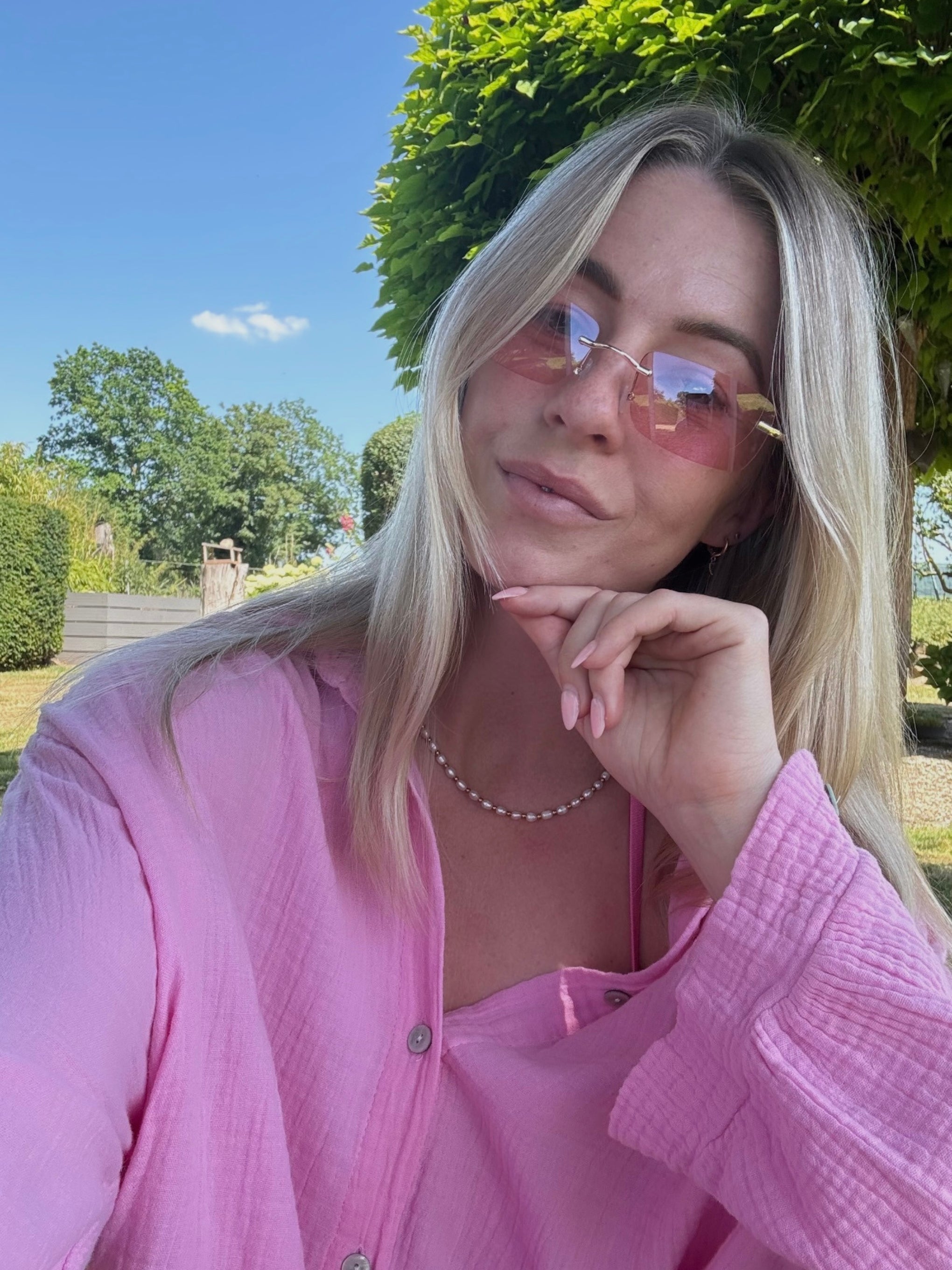 Sonnenbrille DUBAI – gelbe Gläser, goldene Details