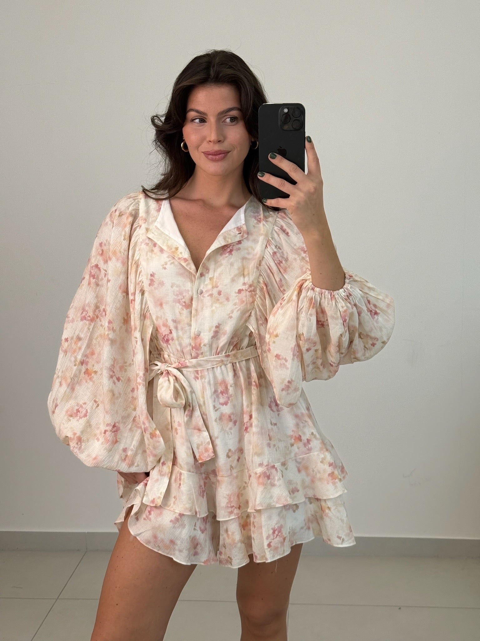 Jumpsuit Nola mit weiten Ärmeln - Creme Rosa