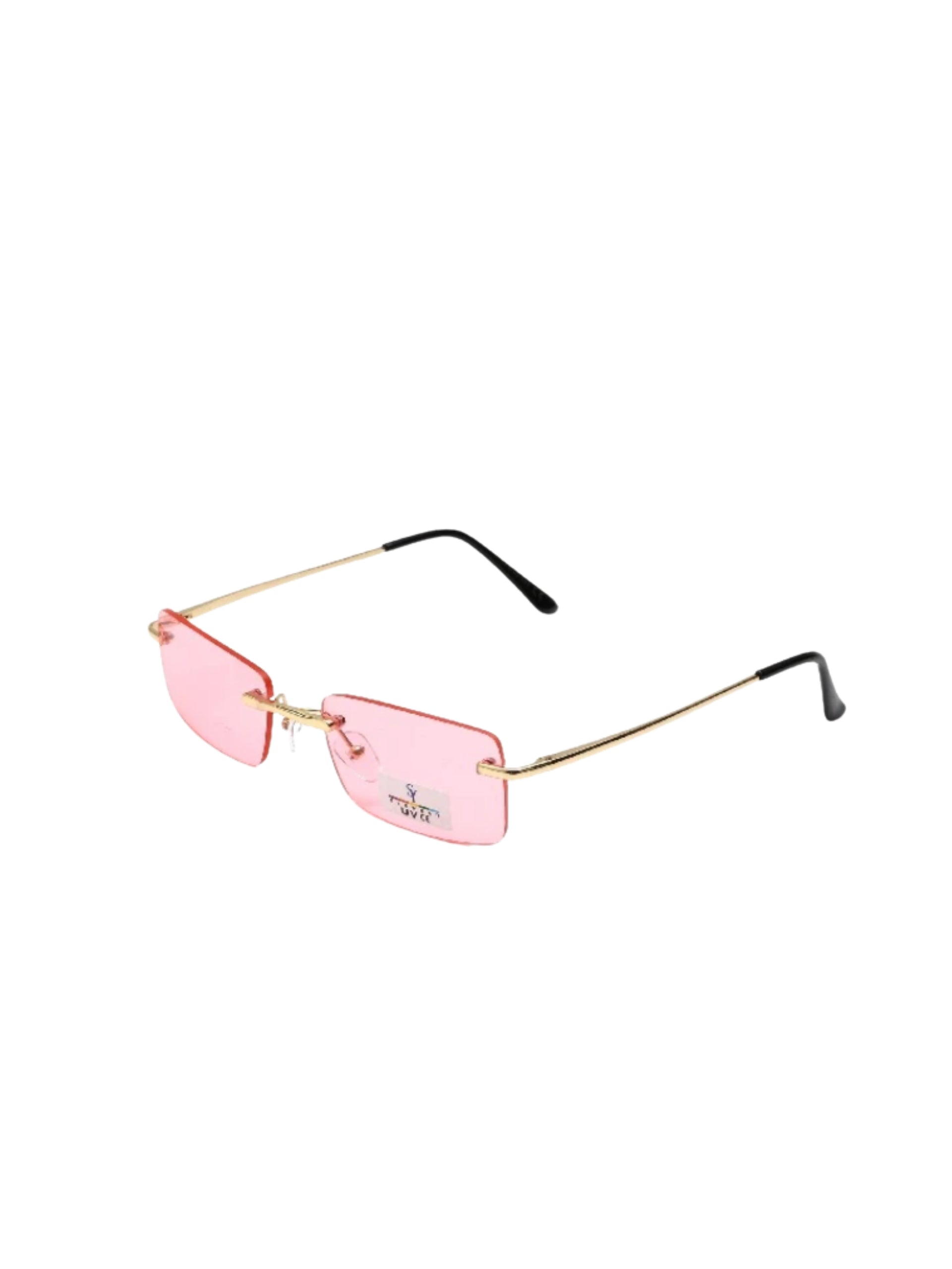 Sonnenbrille DUBAI – rosa Gläser, goldene Details