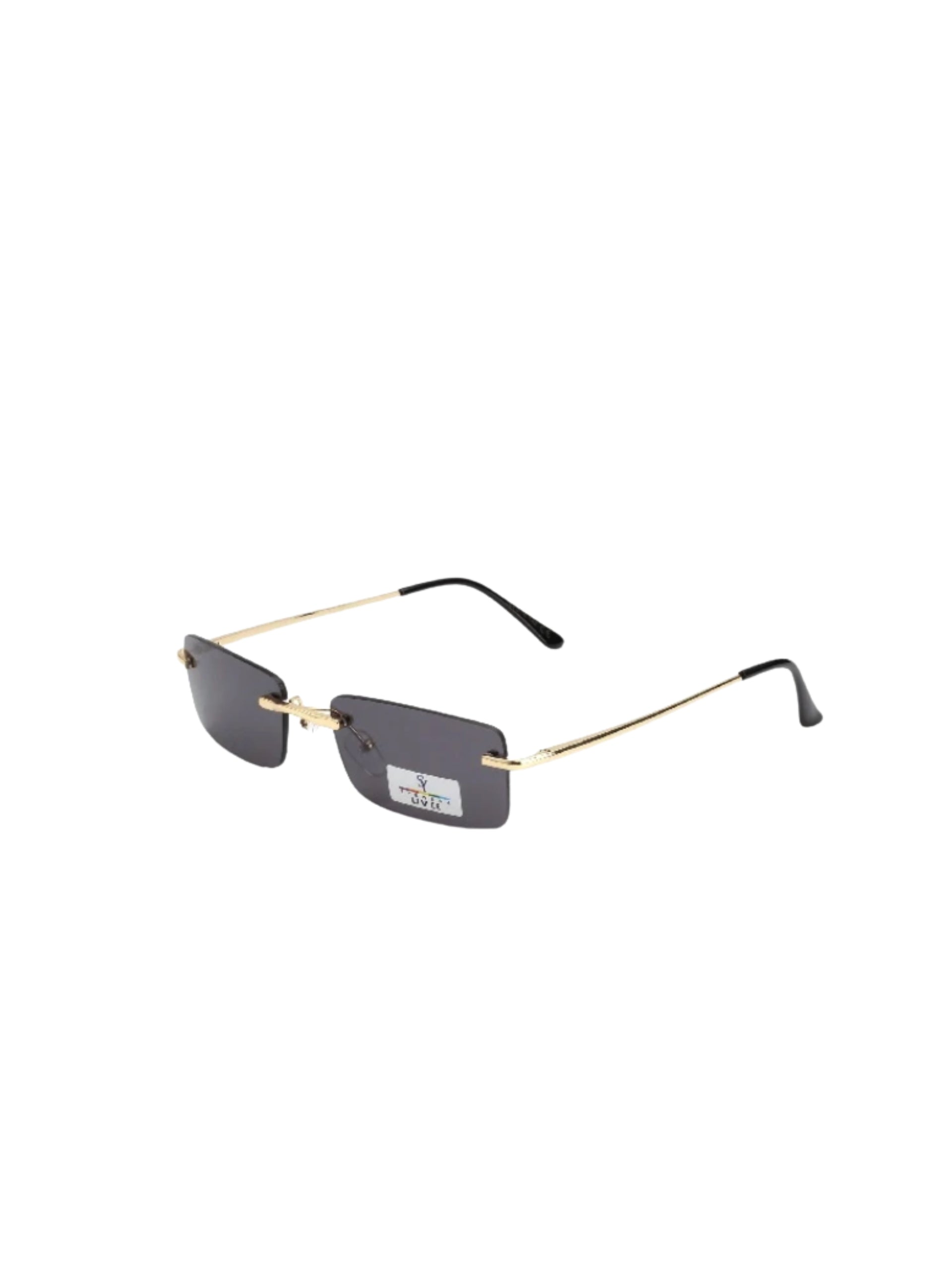 Sonnenbrille DUBAI – schwarze Gläser, goldene Details