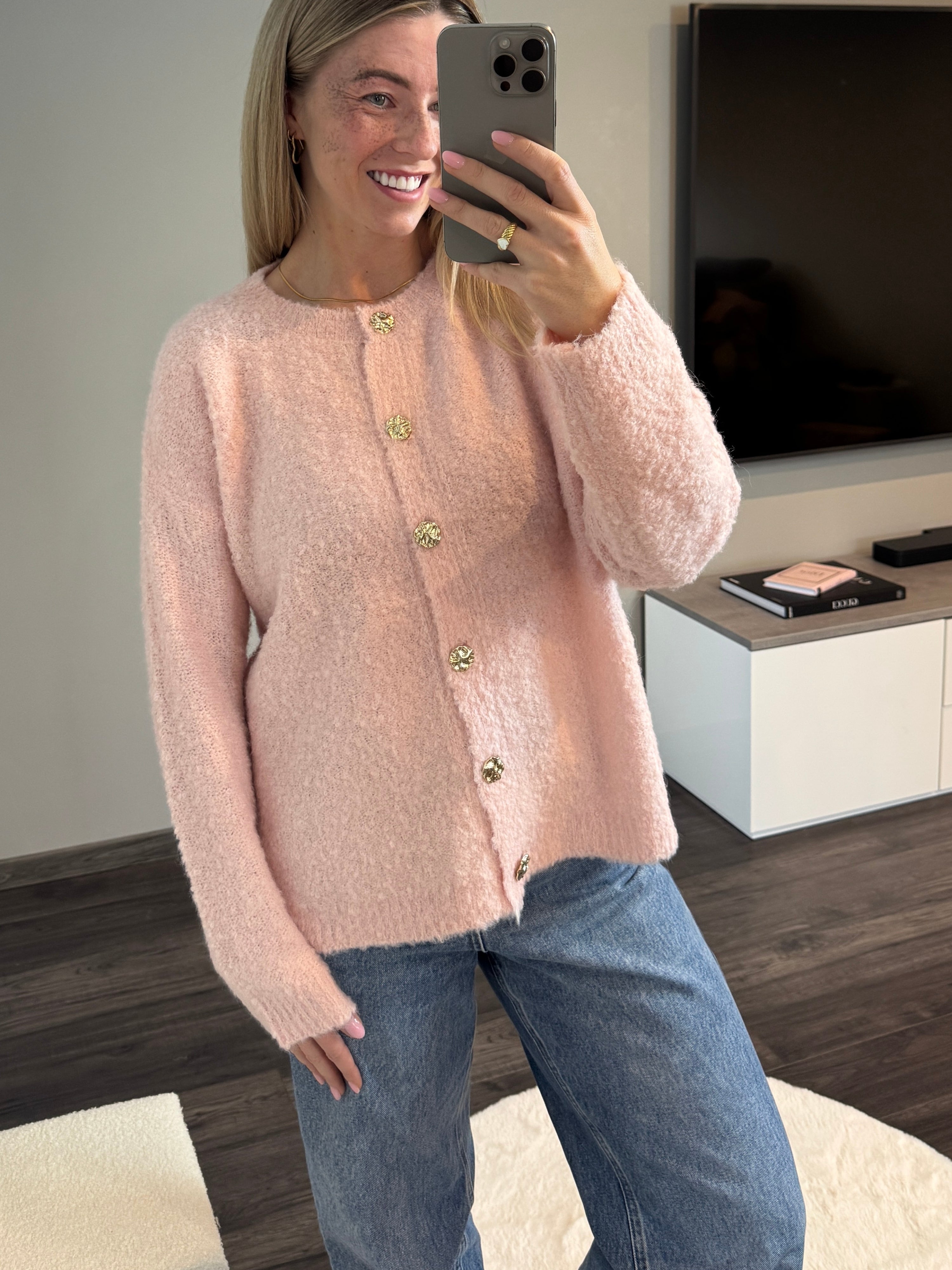 Soft Glam Cardigan - Rose